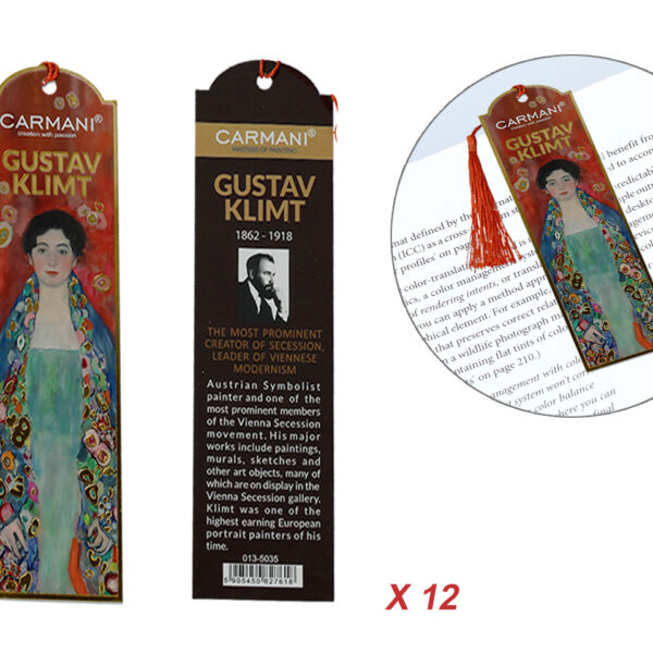 Kpl. 12 zakładek do książki - G. Klimt, Panny Lieser (CARMANI)