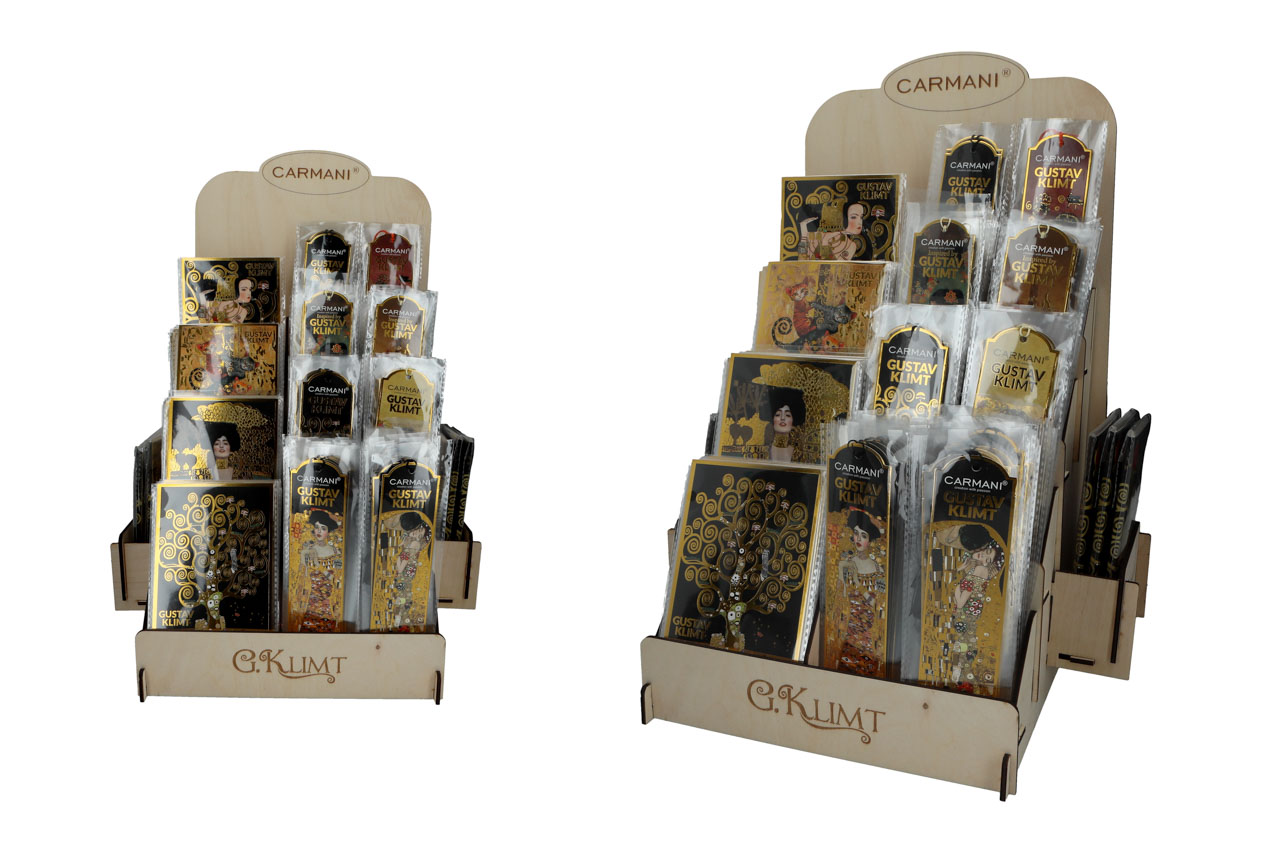 Display, pocztówki i zakładki do książki - G. Klimt, mix wzorów (CARMANI)