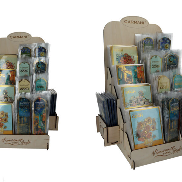 Display, pocztówki i zakładki do książki - V. van Gogh, mix wzorów (CARMANI)