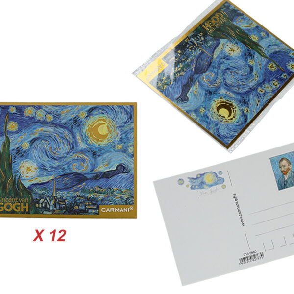 Kpl. 12 pocztówek - V. van Gogh, Gwiaździsta Noc (CARMANI)