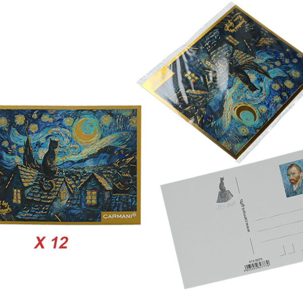 Kpl. 12 pocztówek - inspirowana malarstwem V. van Gogh (CARMANI)