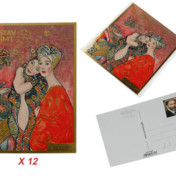 Kpl. 12 pocztówek - G. Klimt, Przyjaciółki (CARMANI)