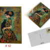 Kpl. 12 pocztówek - Inspirowana malarstwem G. Klimt (CARMANI)