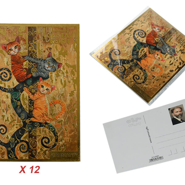 Kpl. 12 pocztówek - Inspirowana malarstwem G. Klimt (CARMANI)