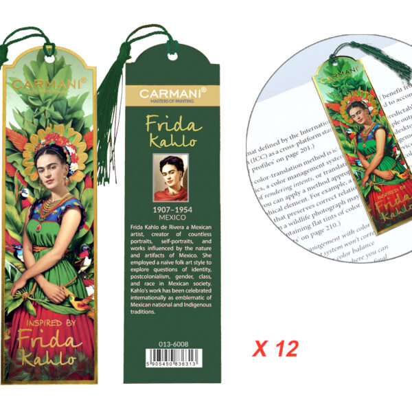 Kpl. 12 zakładek do książki - F. Kahlo (CARMANI)