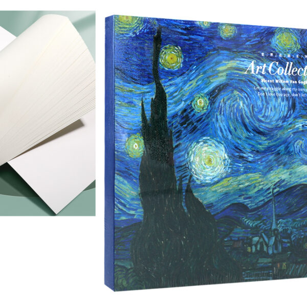 Blok rysunkowy/szkicownik - V. van Gogh, Gwiaździsta Noc.