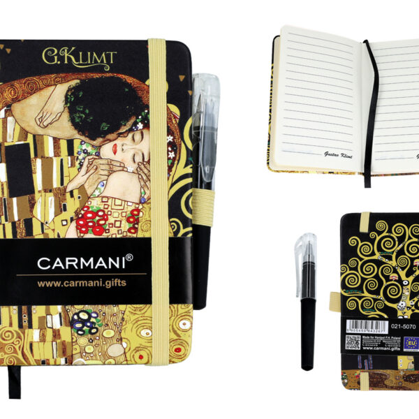 Notes A6 - G. Klimt, Pocałunek + Drzewo (CARMANI)