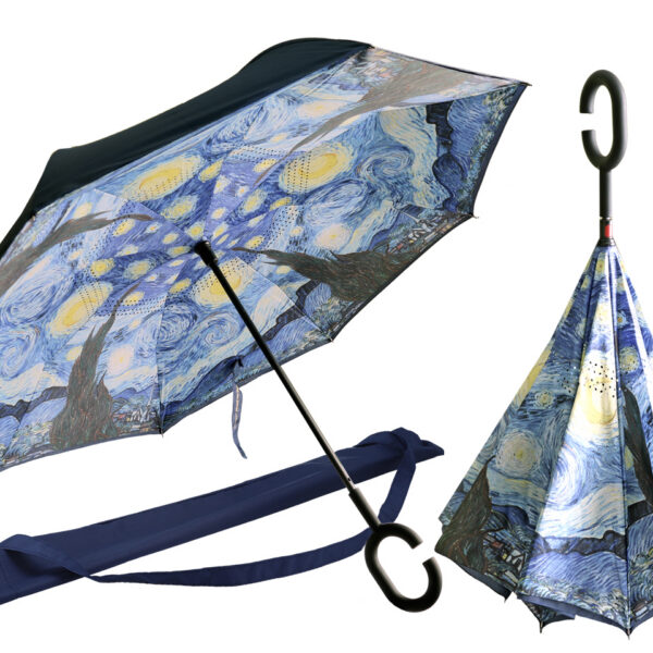 Parasol odwrotnie otwierany - V. Van Gogh, Gwiaździsta noc (CARMANI)