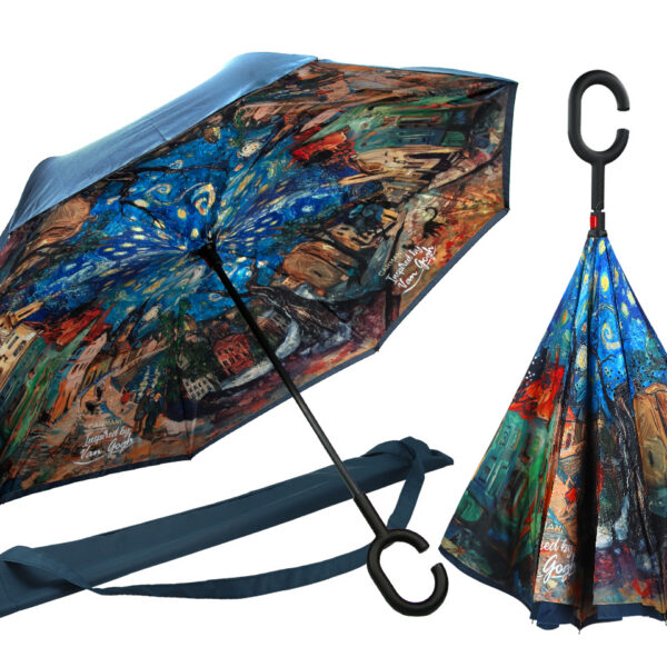 Parasol odwrotnie otwierany - inspirowany malarstwem V. Van Gogh (CARMANI)