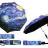 Parasol automatyczny, składany - V. van Gogh, Gwiaździsta noc (dekoracja na wierzchu) (CARMANI)