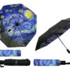 Parasol automatyczny, składany - V. van Gogh, Gwiaździsta Noc (dekoracja pod spodem) (CARMANI)