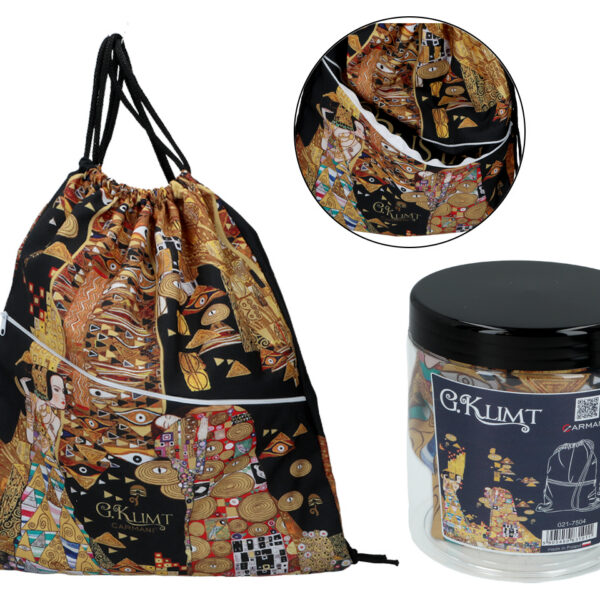 Worek na plecy z kieszenią w tubie - G. Klimt, Kolaż (CARMANI)