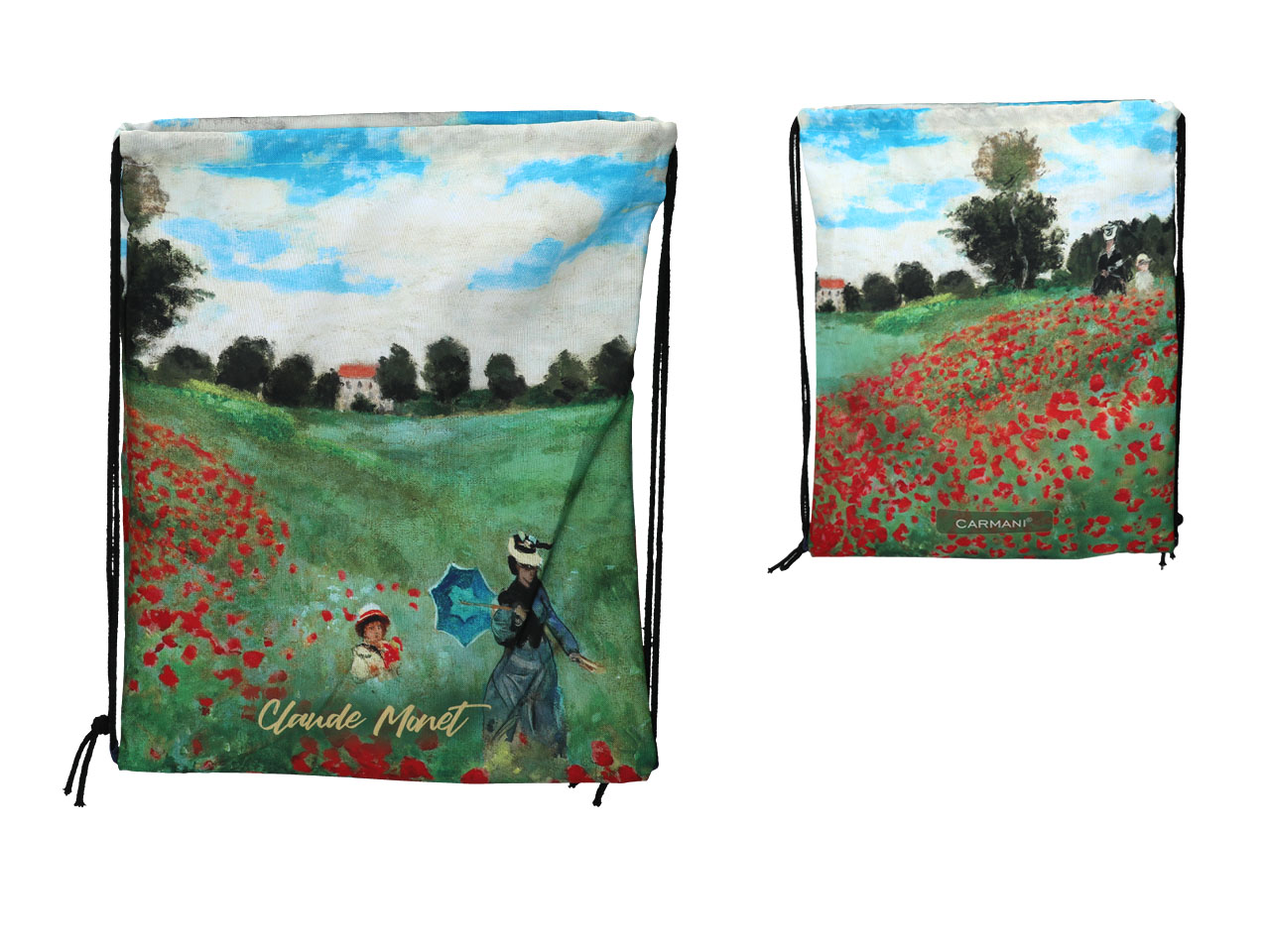 Worek na plecy - C. Monet, Pole maków (CARMANI) - obrazek 2