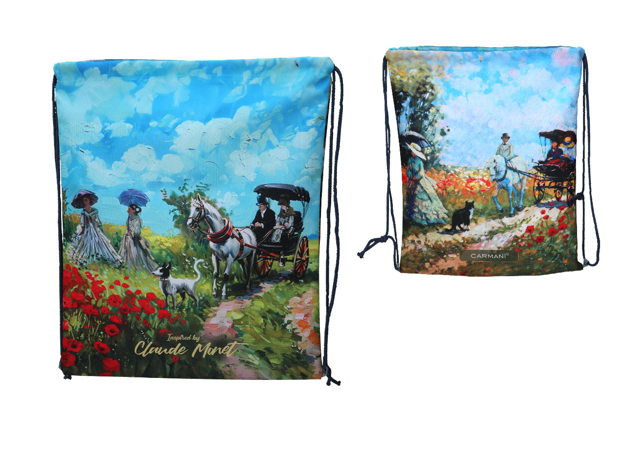 Worek na plecy - C. Monet, Dyliżans (CARMANI) - obrazek 2
