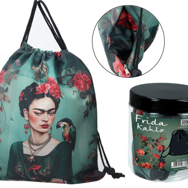 Worek na plecy z kieszenią w tubie - F. Kahlo (CARMANI)