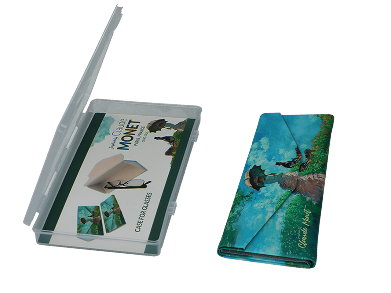 Etui na okulary, składane - inspirowane malarstwem C. Monet (CARMANI) - obrazek 2