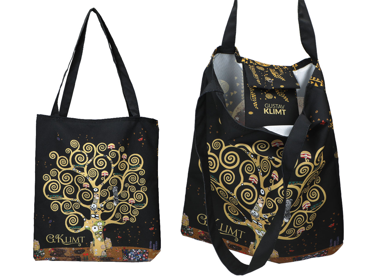 Torba na ramię - G. Klimt, Pocałunek + Drzewo (CARMANI) - obrazek 2