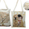 Torba na ramię - G. Klimt, Pocałunek + Drzewo, jasne tło (CARMANI)