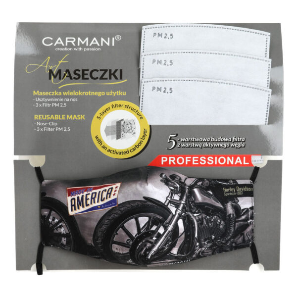 Maseczka ochronna z filtrem - Motocykl (CARMANI)