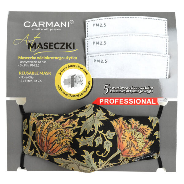 Maseczka ochronna z filtrem - W. Morris (CARMANI)