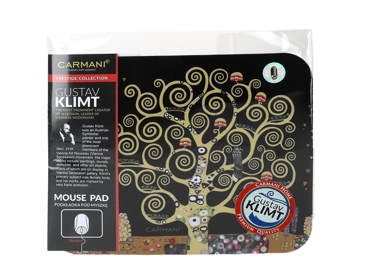 Podkładka pod mysz komputerową - G. Klimt, Drzewo życia (CARMANI) - obrazek 4