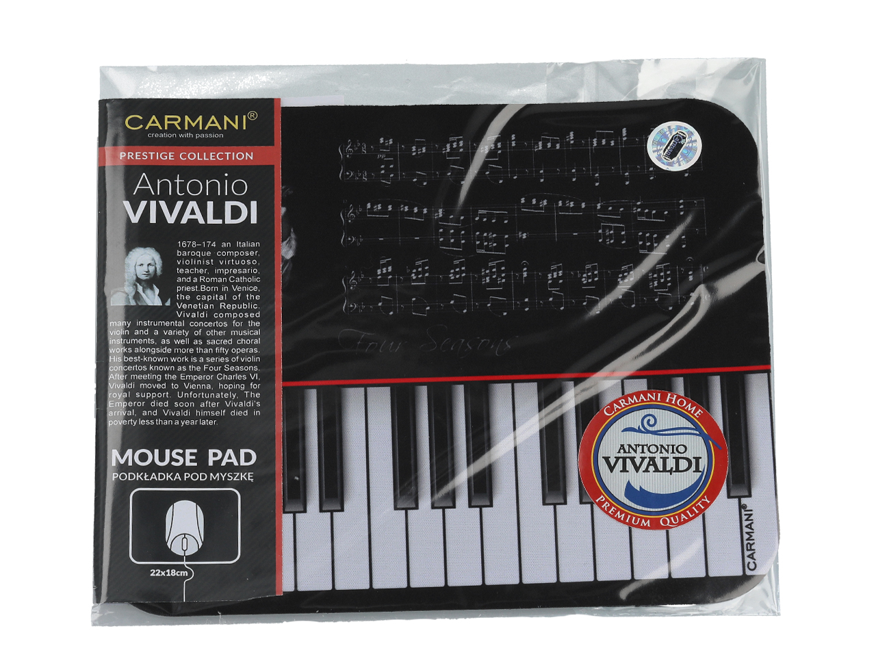 Podkładka pod mysz komputerową - A. Vivaldi (CARMANI) - obrazek 4