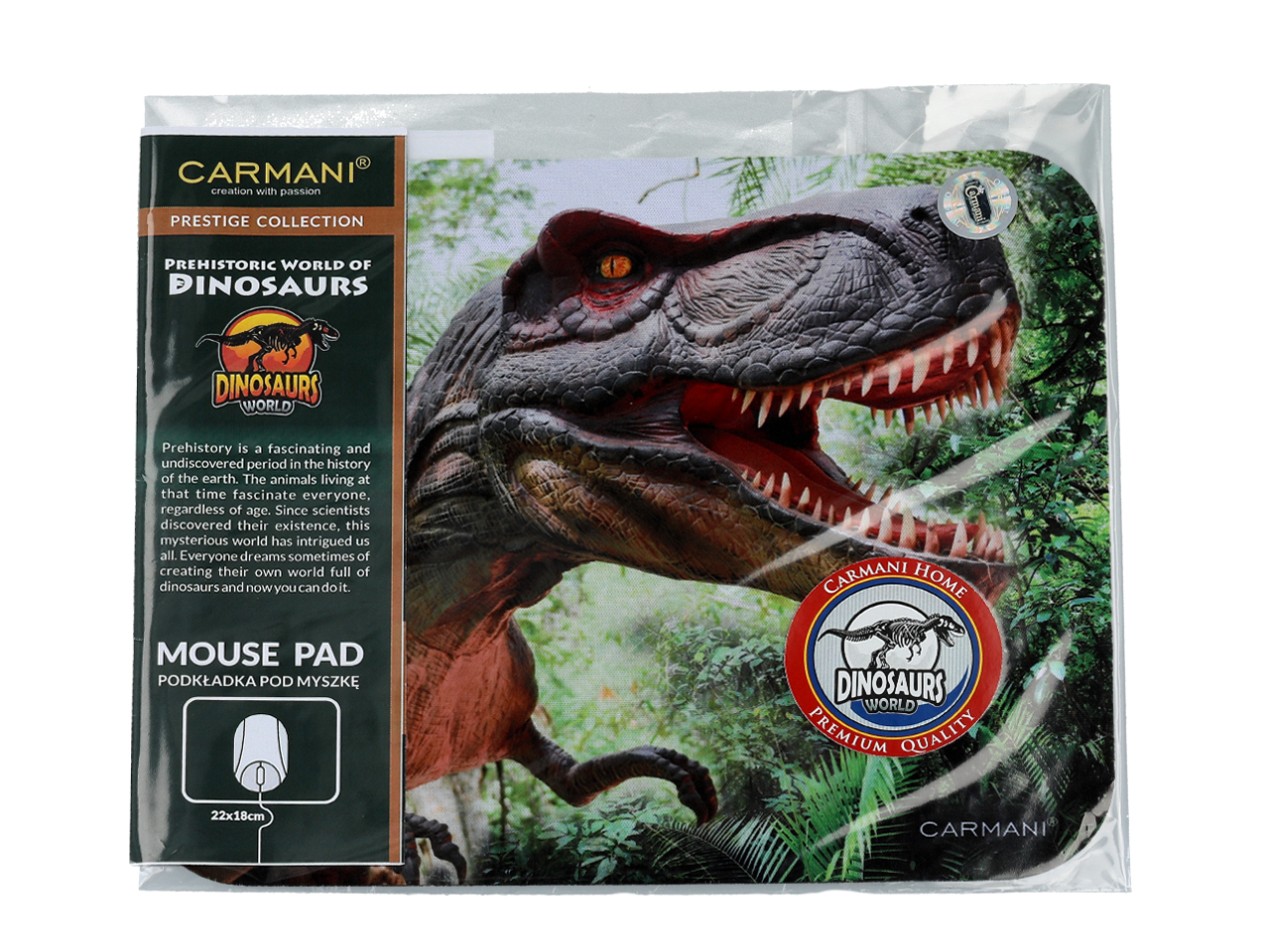 Podkładka pod mysz komputerową - Prehistoric World of Dinosaurs (CARMANI) - obrazek 4