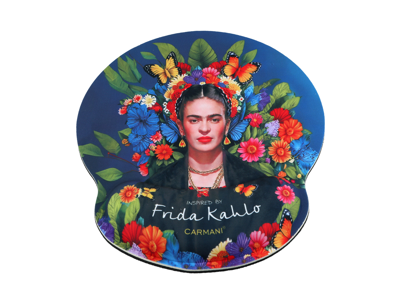 Podkładka pod mysz komputerową z poduszką na nadgarstek - inspirowana malarstwem F. Kahlo (CARMANI) - obrazek 2