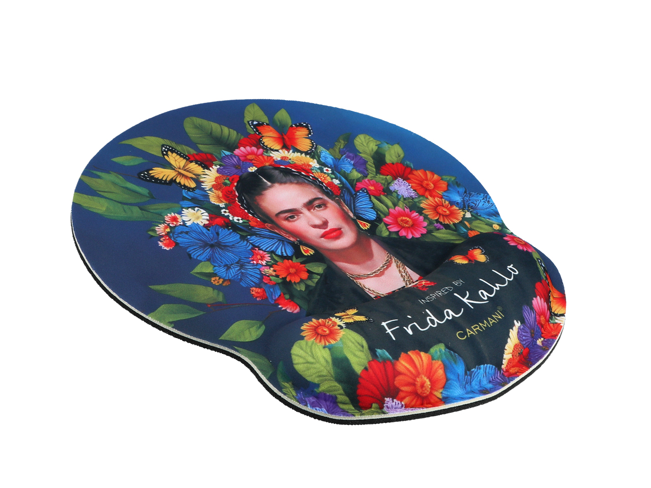 Podkładka pod mysz komputerową z poduszką na nadgarstek - inspirowana malarstwem F. Kahlo (CARMANI) - obrazek 3