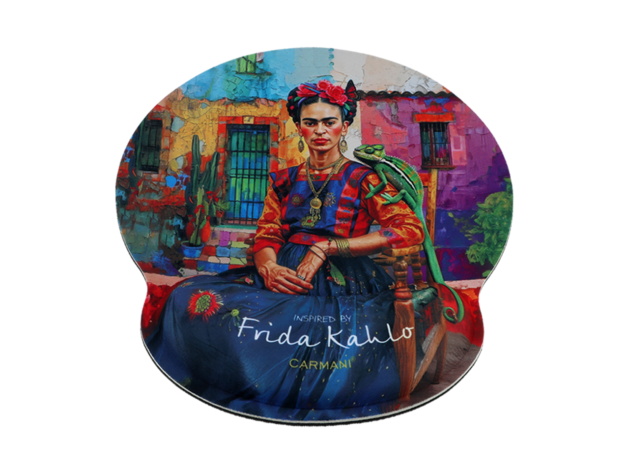 Podkładka pod mysz komputerową z poduszką na nadgarstek - inspirowana malarstwem F. Kahlo (CARMANI) - obrazek 2