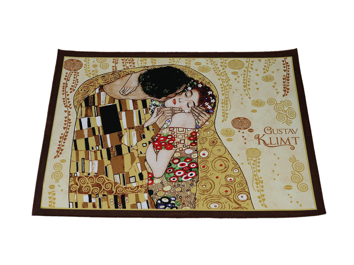 Podkładka na stół - G. Klimt, Pocałunek, kremowe tło (CARMANI)