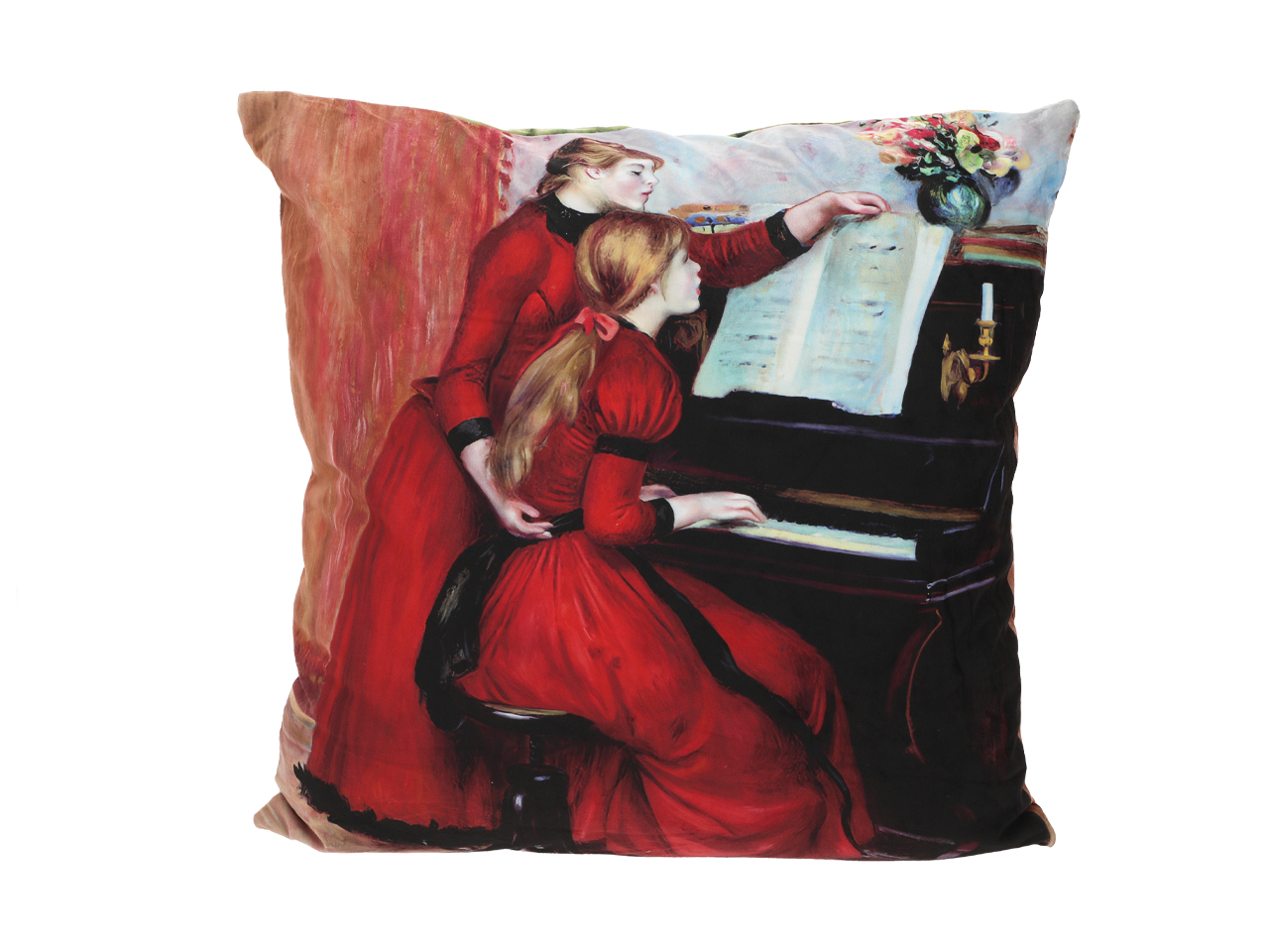 Poduszka z wypełnieniem/suwak - A. Renoir, Lekcja gry na pianinie (CARMANI) - obrazek 3
