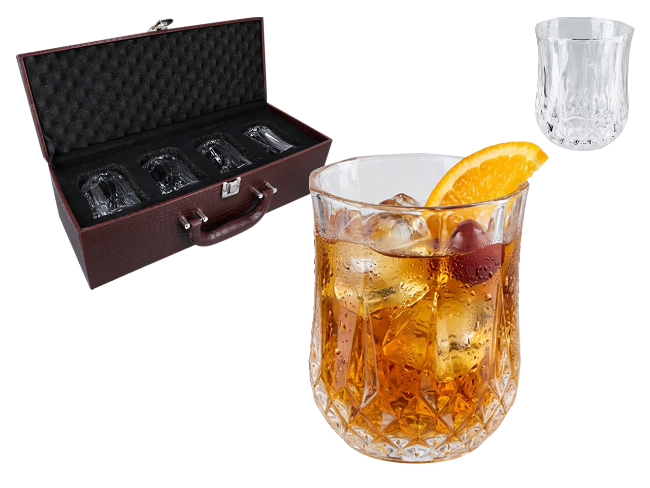 Zestaw 4 szklanek do whisky