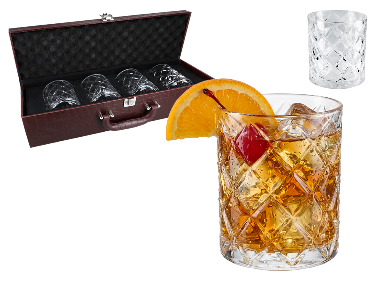 Zestaw 4 szklanek do whisky