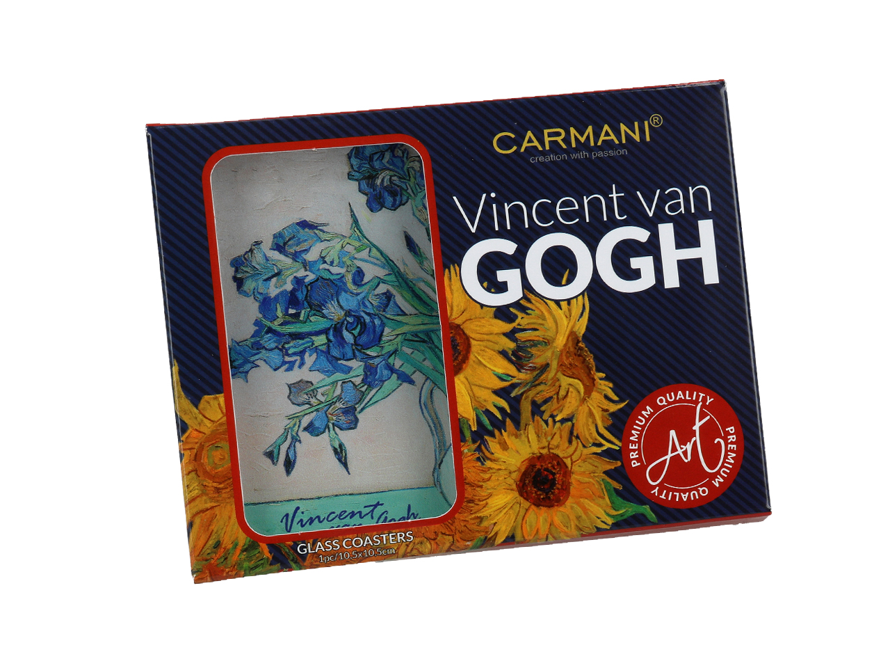 Podkładka szklana - V. van Gogh, Irysy wazon (CARMANI) - obrazek 2