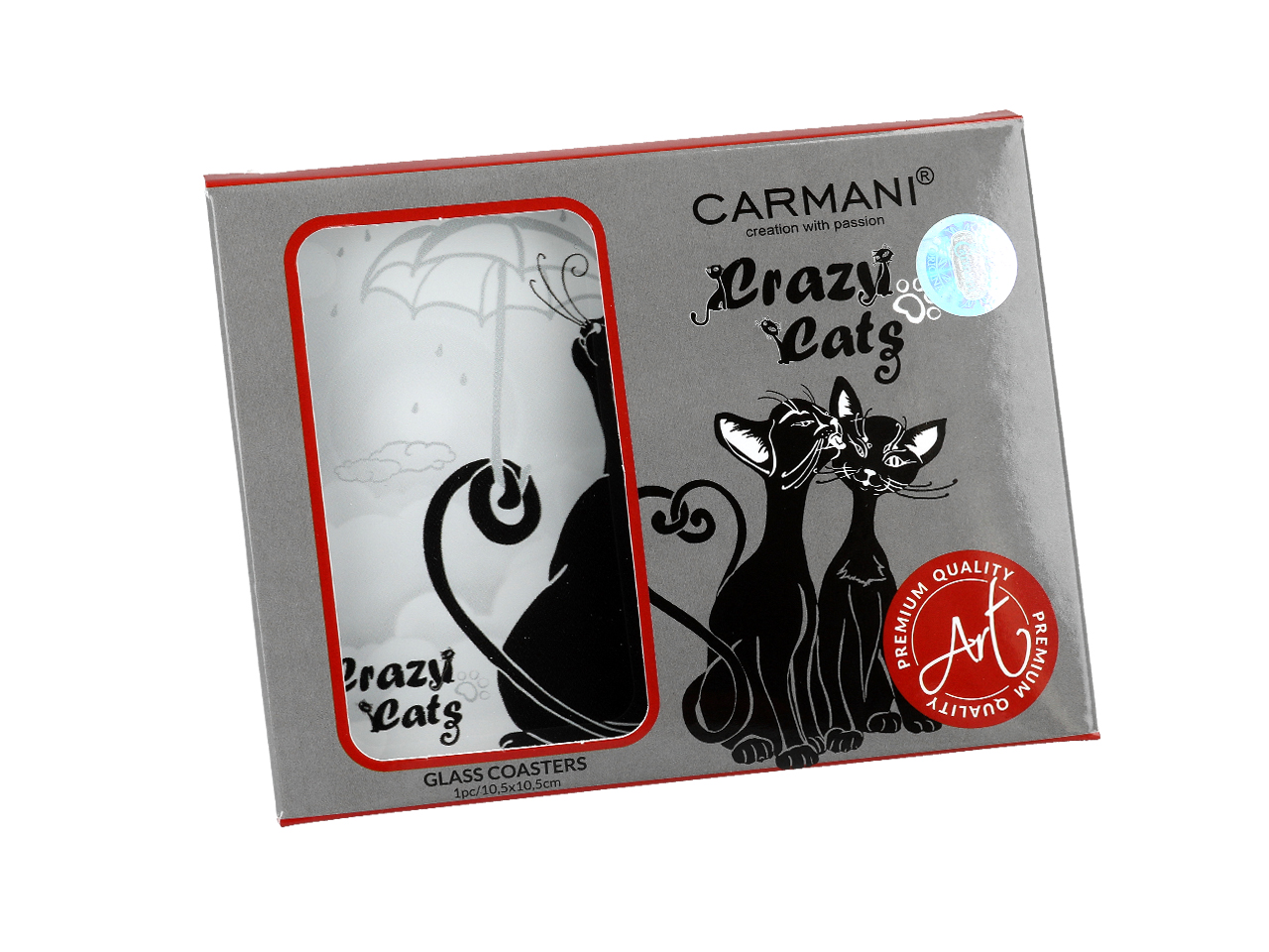 Podkładka szklana - Koci świat, Koty pod parasolem (CARMANI) - obrazek 2