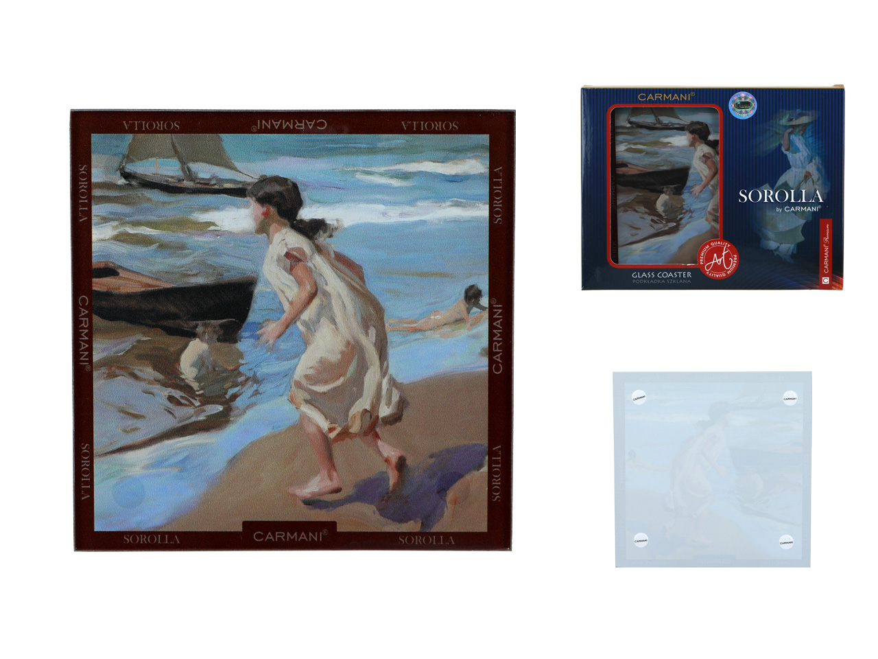 Podkładka szklana - J. Sorolla, Czas kąpieli (CARMANI)