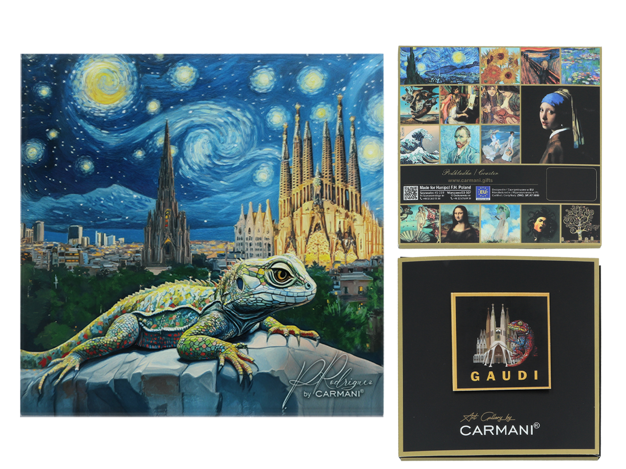 Podkładka szklana - inspirowana malarstwem A. Gaudi (CARMANI)
