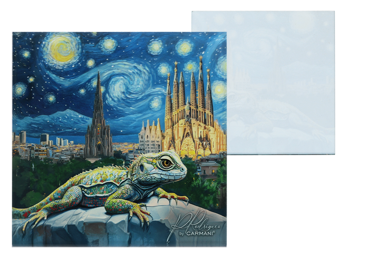 Podkładka szklana - inspirowana malarstwem A. Gaudi (CARMANI) - obrazek 2