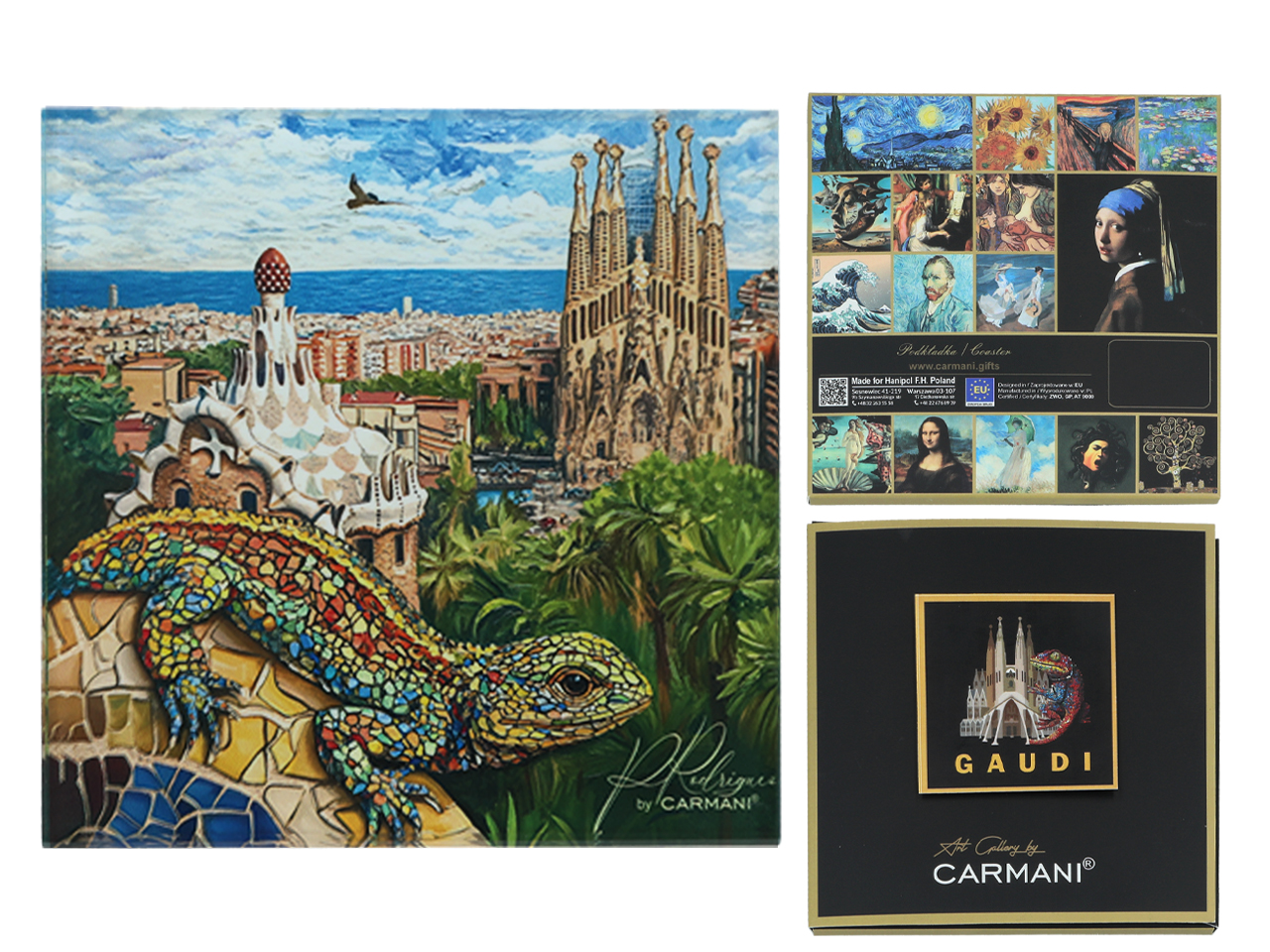 Podkładka szklana - inspirowana malarstwem A. Gaudi (CARMANI)