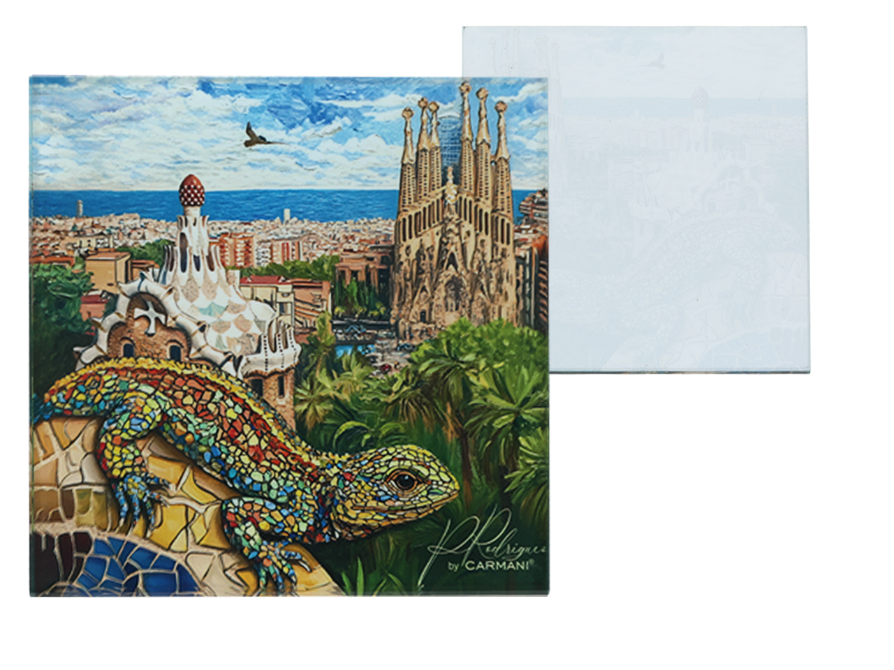 Podkładka szklana - inspirowana malarstwem A. Gaudi (CARMANI) - obrazek 2