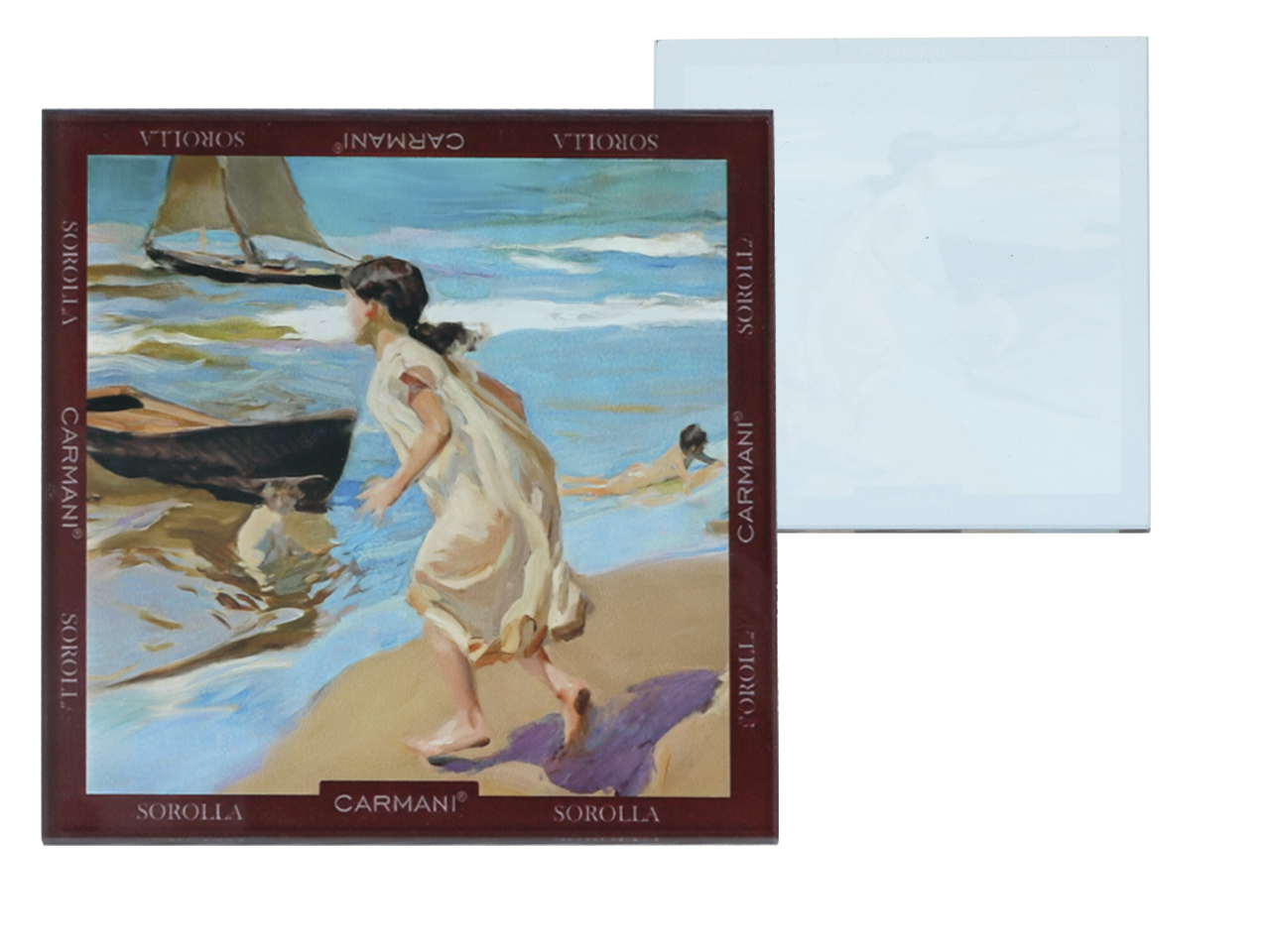 Podkładka szklana - J. Sorolla, Dziewczynka wchodzi do morza (CARMANI) - obrazek 2