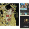 Podkładka szklana - G. Klimt, Pocałunek, czarne tło (CARMANI)