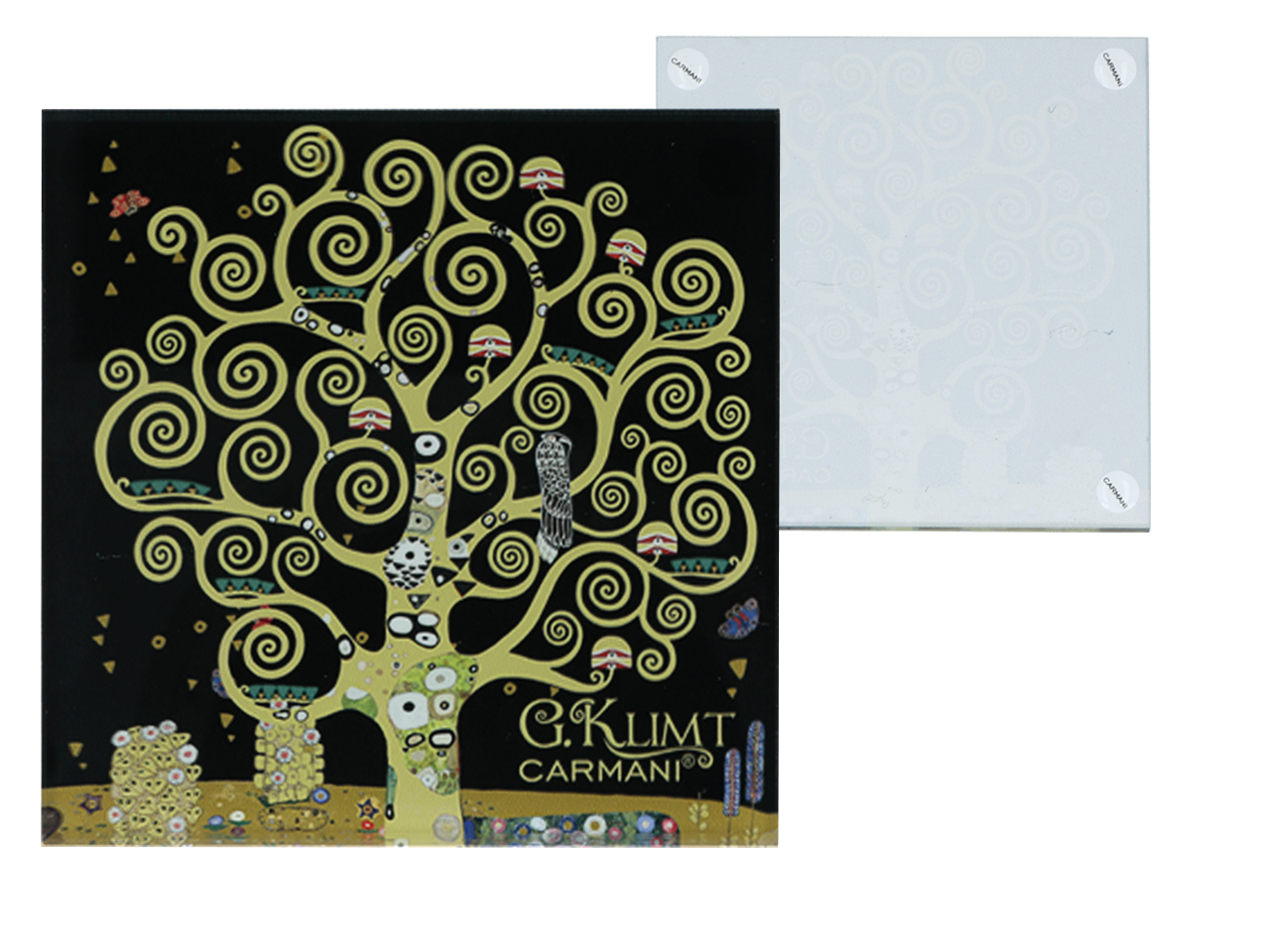 Podkładka szklana - G. Klimt, Drzewo życia, czarne tło (CARMANI) - obrazek 2