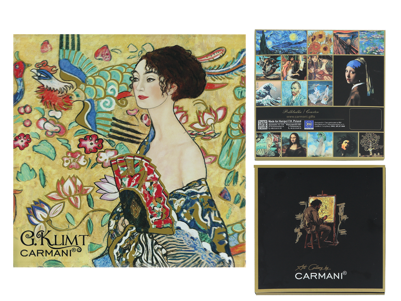 Podkładka szklana - G. Klimt, Kobieta z wachlarzem (CARMANI)