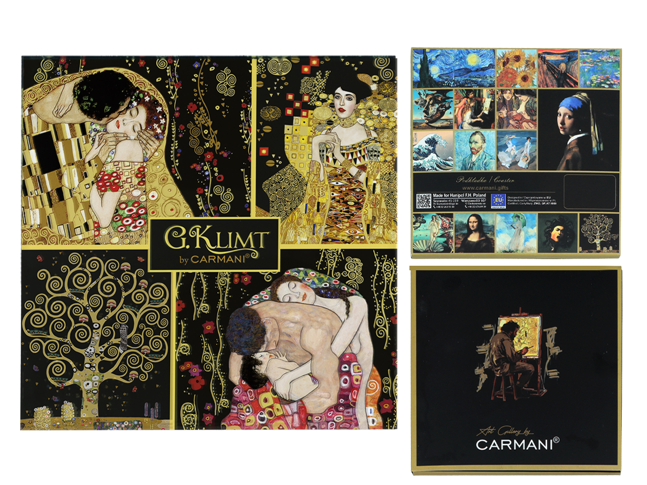 Podkładka szklana - G. Klimt, kolaż (CARMANI)