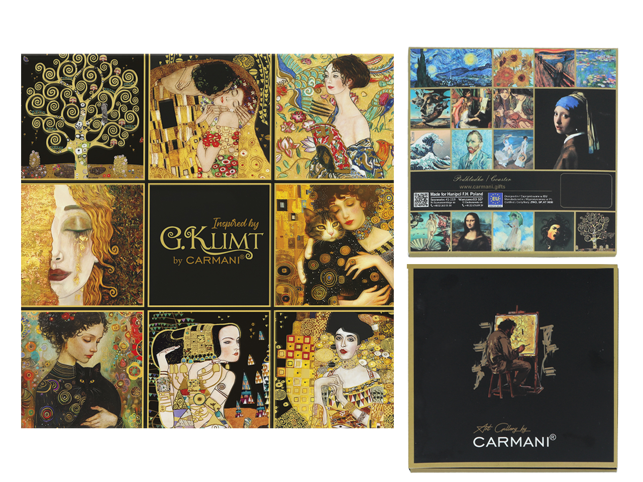 Podkładka szklana - G. Klimt, kolaż (CARMANI)