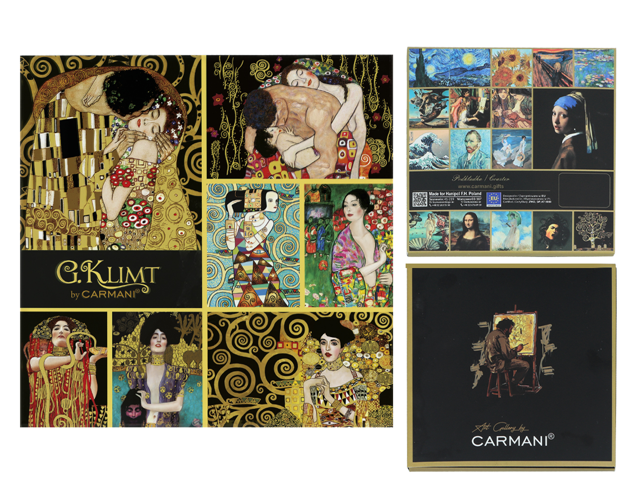 Podkładka szklana - G. Klimt, kolaż (CARMANI)