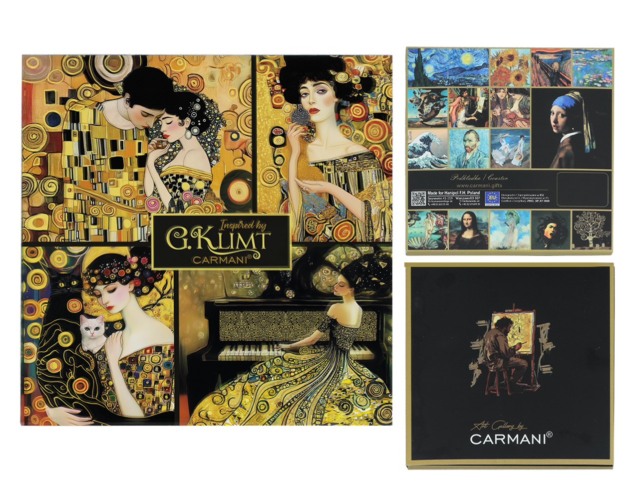 Podkładka szklana - G. Klimt, kolaż (CARMANI)