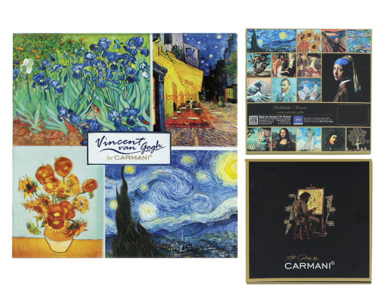 Podkładka szklana - V. van Gogh, kolaż (CARMANI)